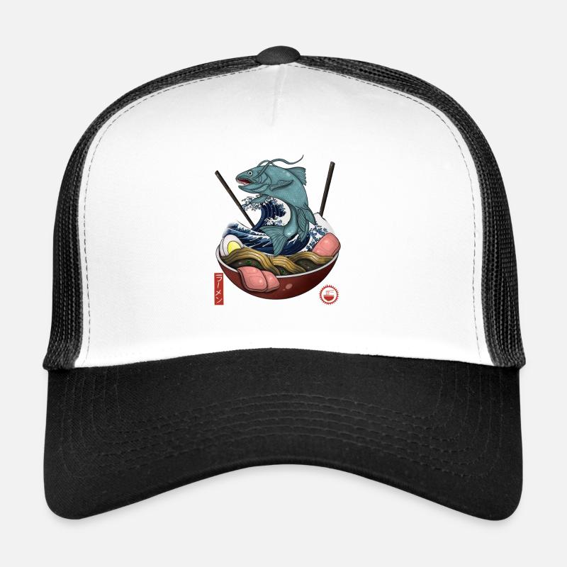 Ramen mythique poisson et vagues de l’océan Casquette trucker 