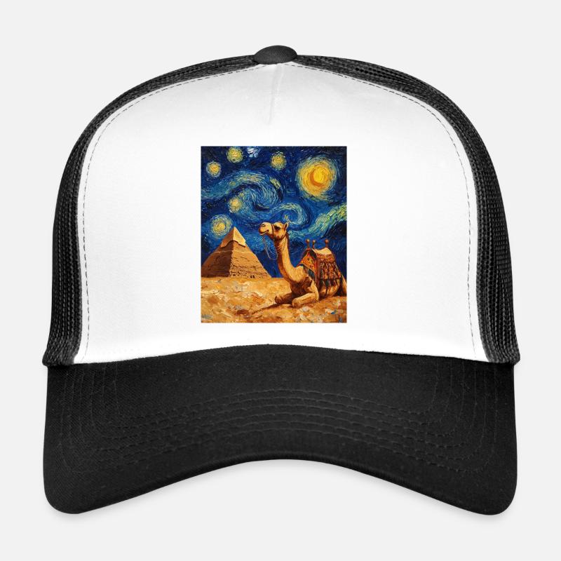 Camel Van Gogh Style Starry Trucker Cap