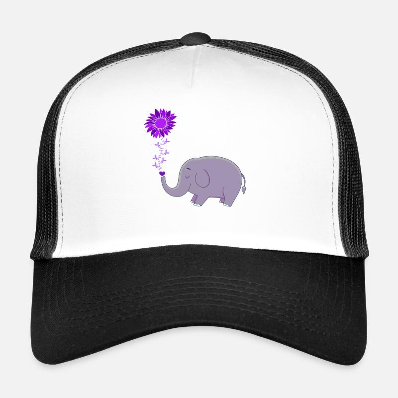 Cute Elephant Flower Magic Trucker Cap