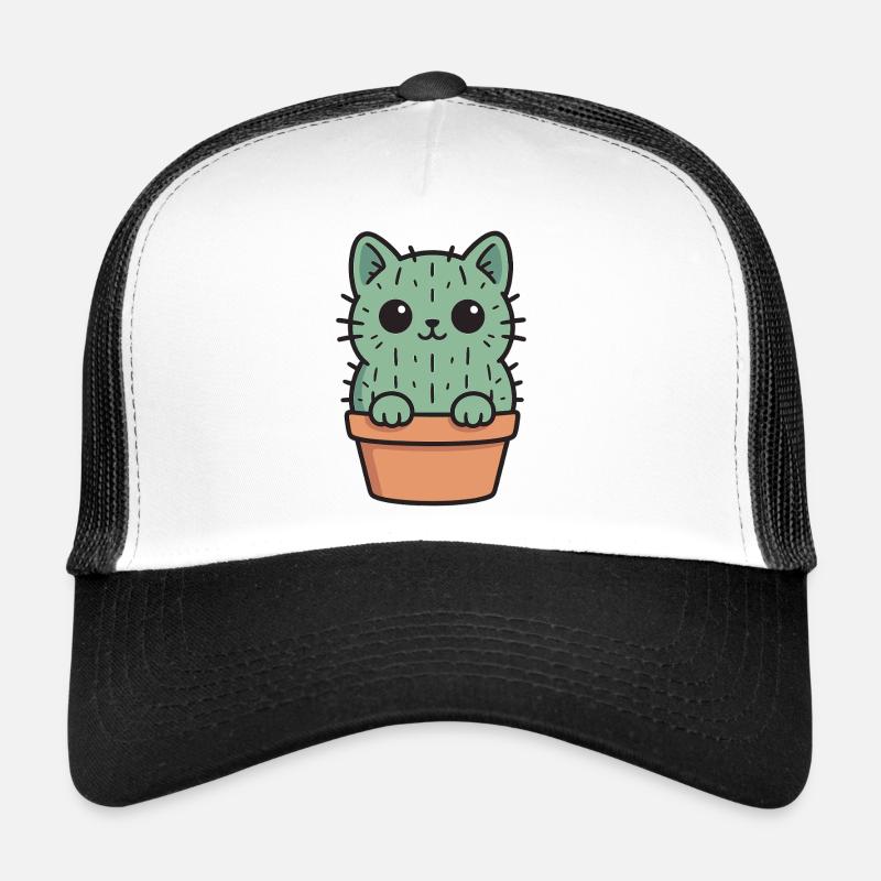Süßer Kaktus-Kätzchen Design Trucker Cap