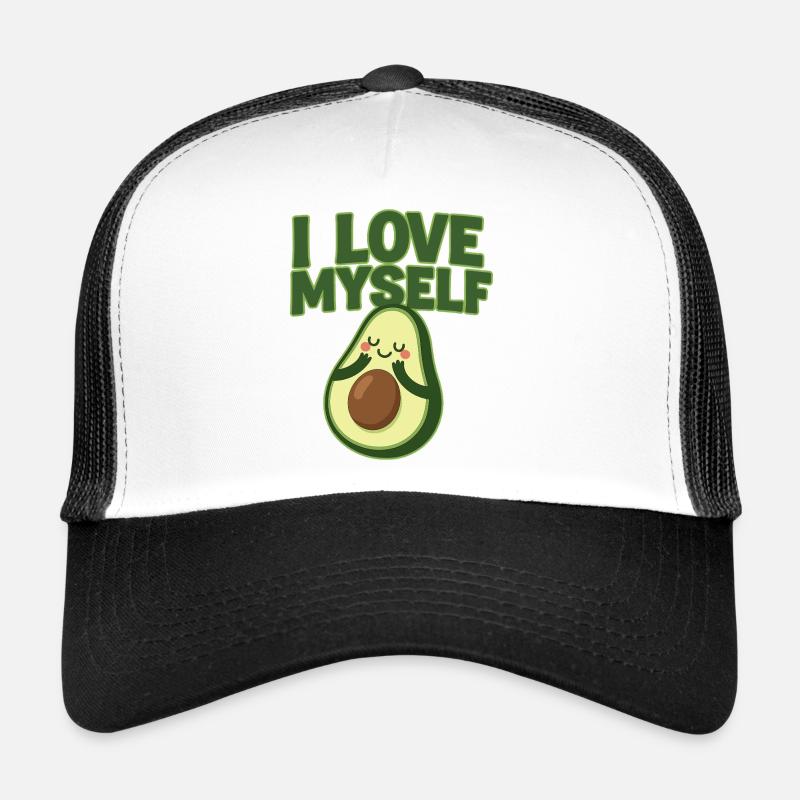 Sweet Avocado Positivity Print Trucker Cap