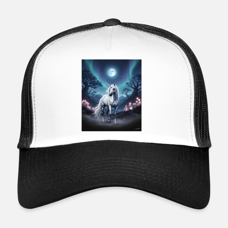 Mystical Unicorn Forest by Moonlight Trucker Cap