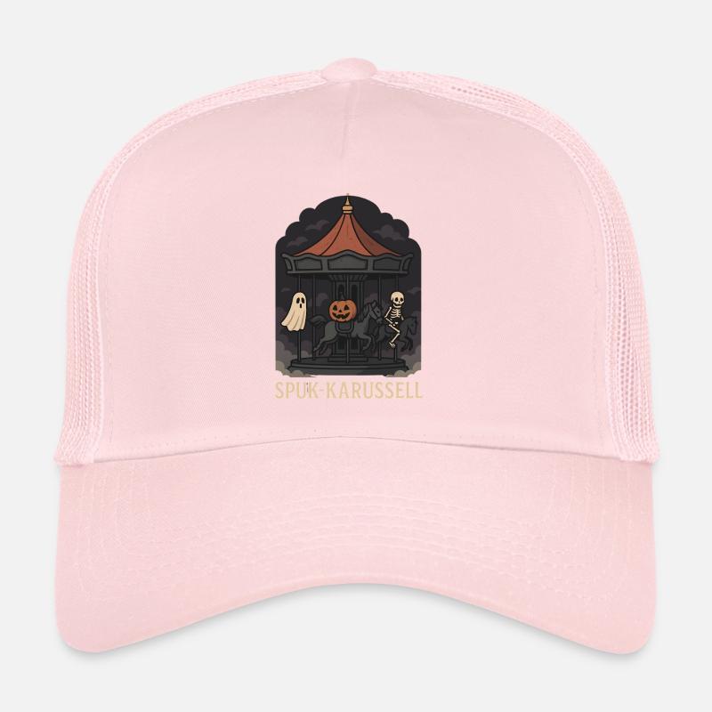 Spooky Carousel Halloween Design Trucker Cap