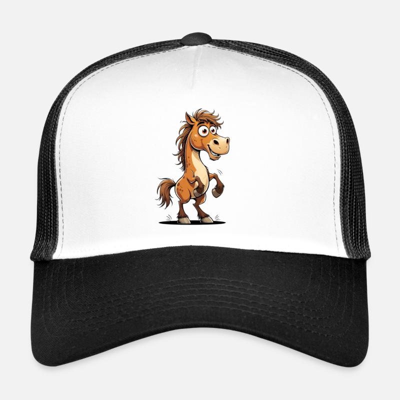 Cheerful comic horse show Trucker Cap