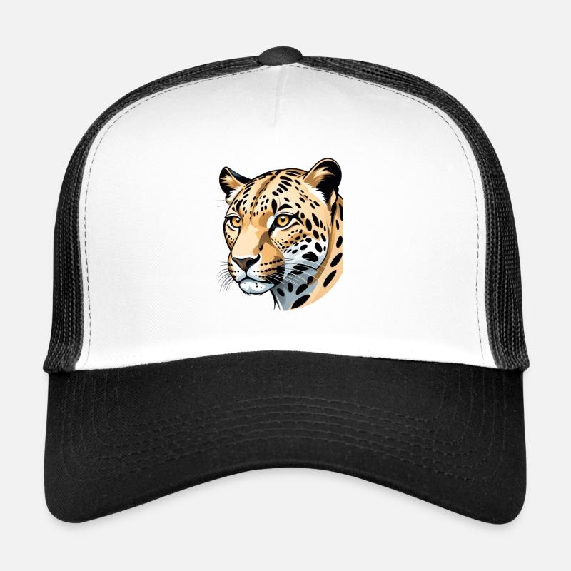Illustration élégante de tête de guépard Casquette trucker 