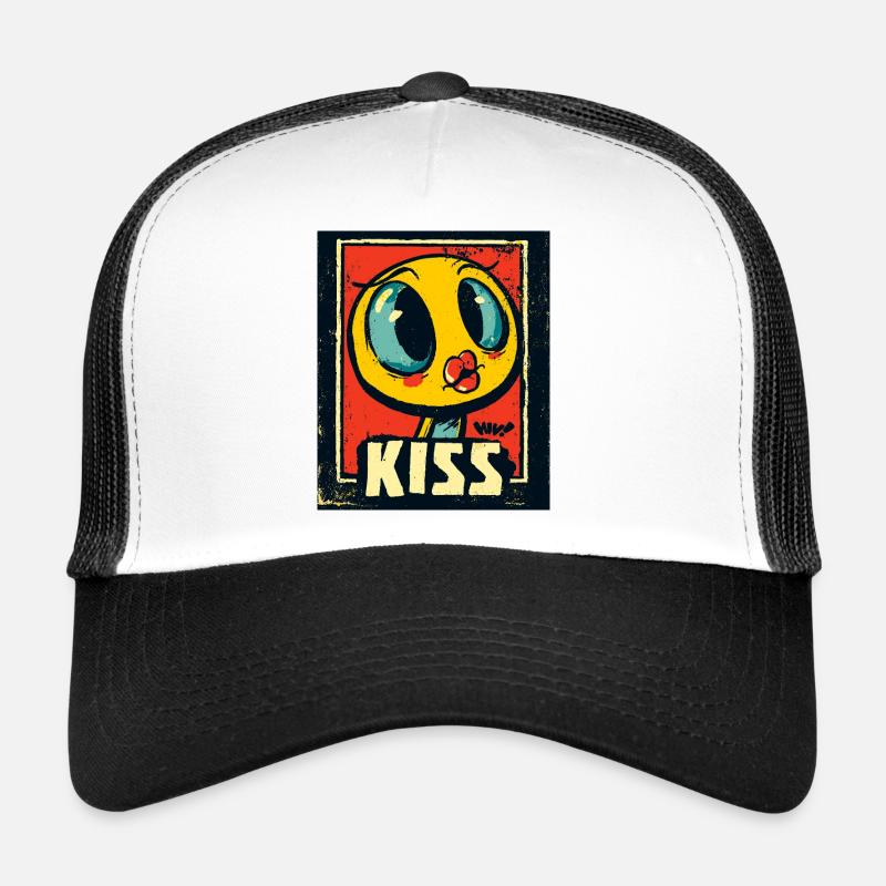poussin de dessin animé avec une bouche de baiser Casquette trucker 