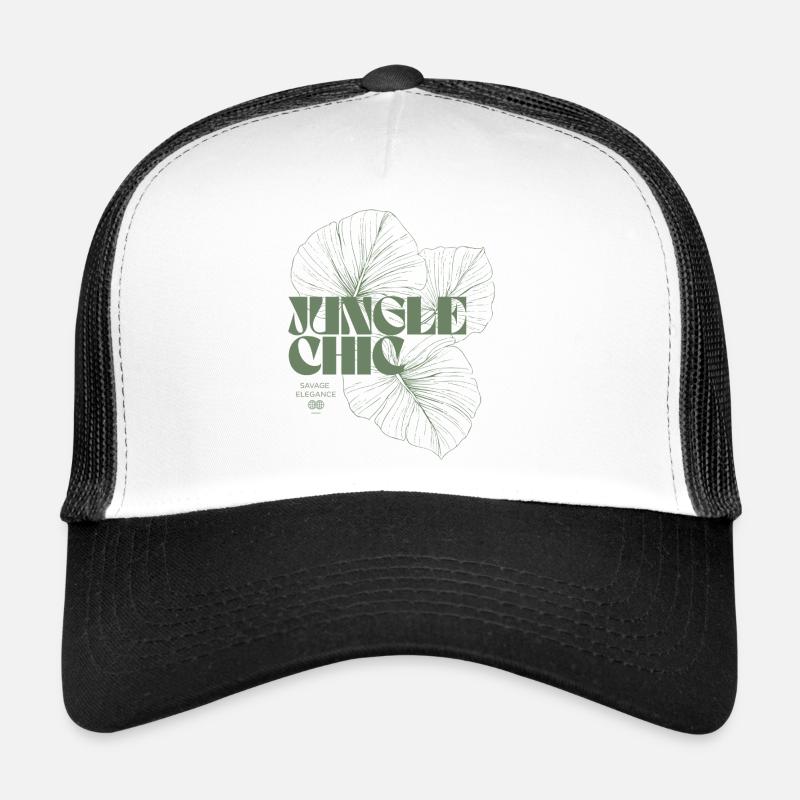 Tropical Leaf Monstera Design Trucker Cap