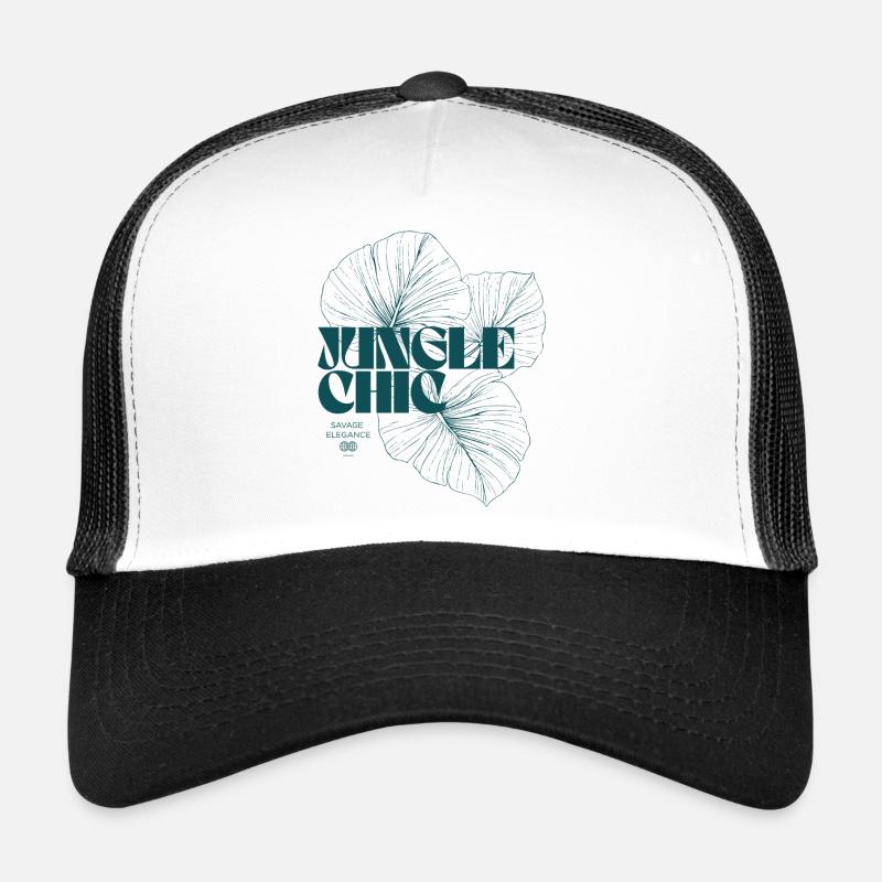 Botanical Jungle Monstera Leaf Pattern Design Trucker Cap