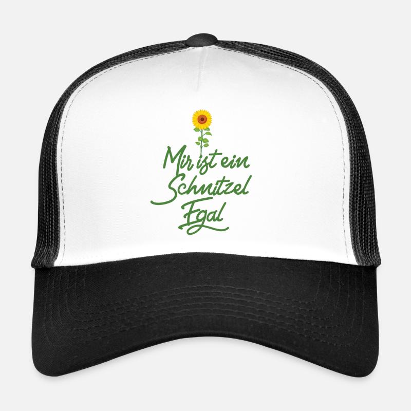 Mir ist ein Schnitzel egal - Trucker Cap - Weiß/Schwarz
