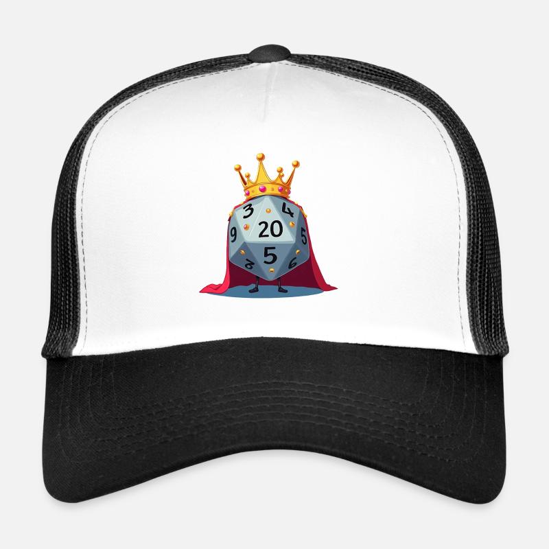 Thick W20 with Crown & Cloak – King Dice - Trucker Cap - white/black