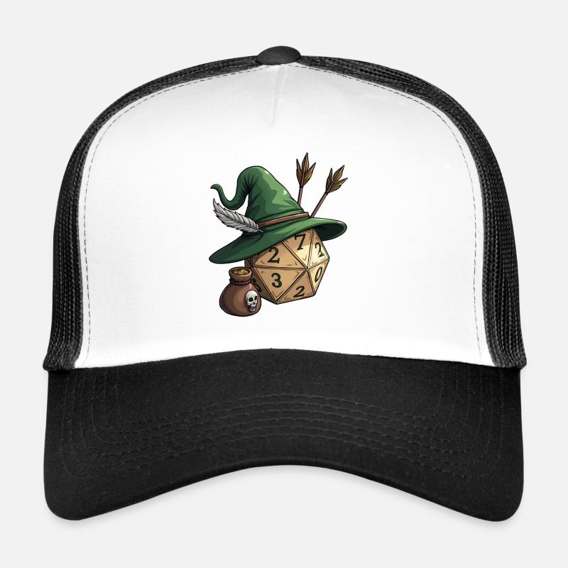 D20 with Hunter's Hat & Arrows – Fantasy Dice Trucker Cap
