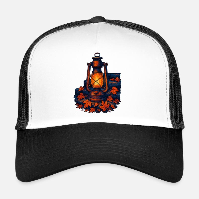 Dark Academia Autumn Vibes Lantern Autumnal Trucker Cap