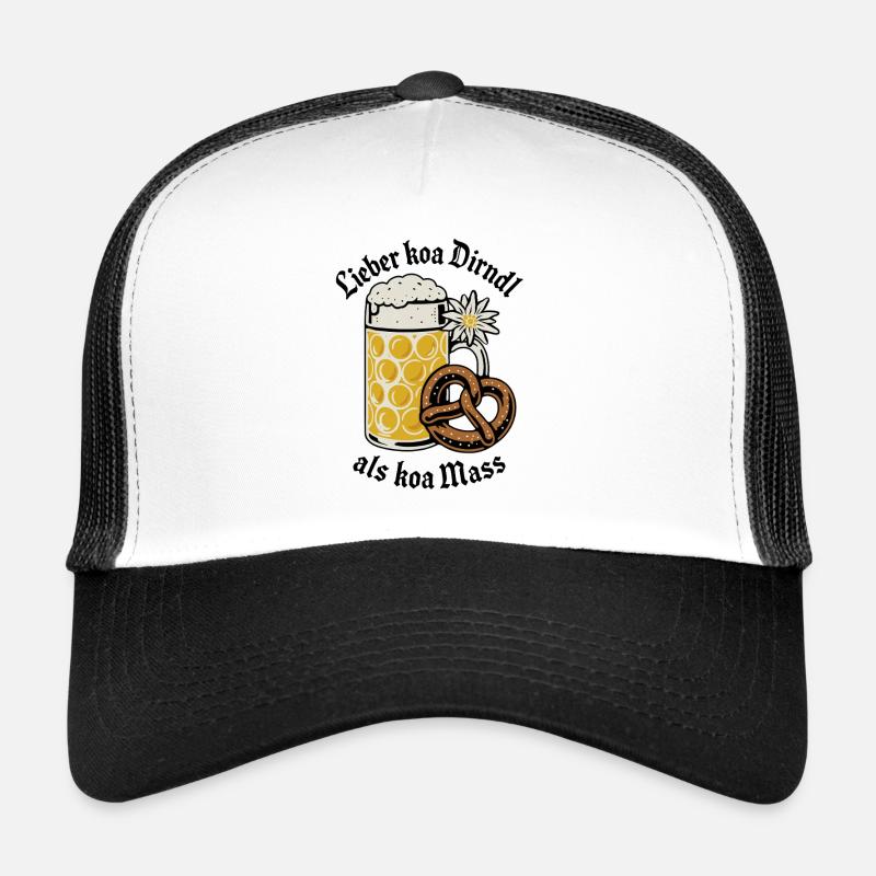 Lieber koa Dirndl als koa Mass - Bier und Gaudí Casquette trucker 
