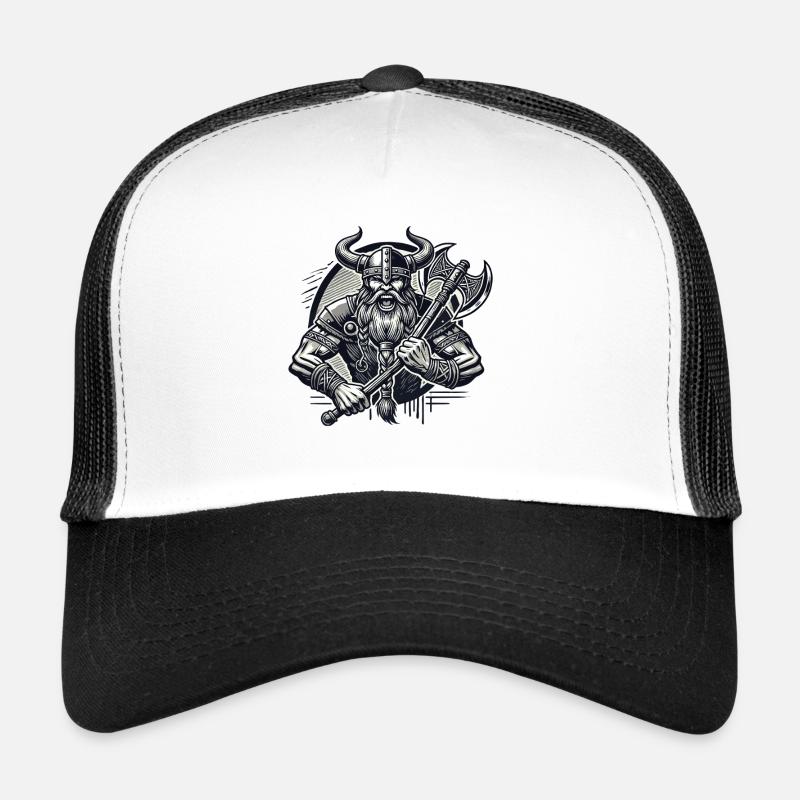 Krieger mit Axt und Hornhelm Trucker Cap