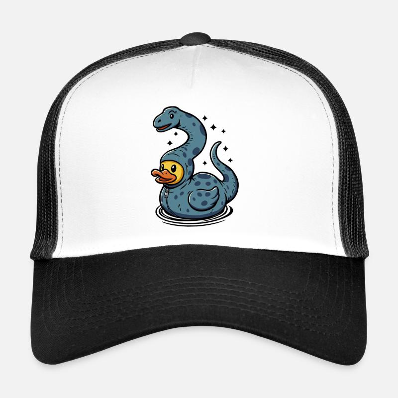 Playful dinosaur duck as a brontosaur Trucker Cap