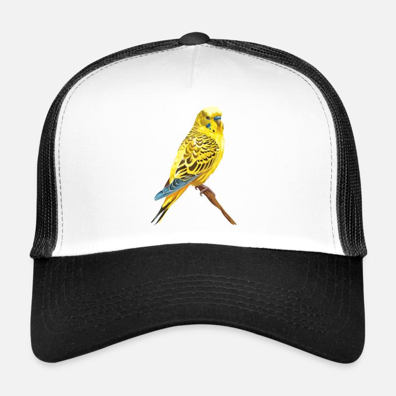 Gelber Sittich im Herbstzweig Trucker Cap