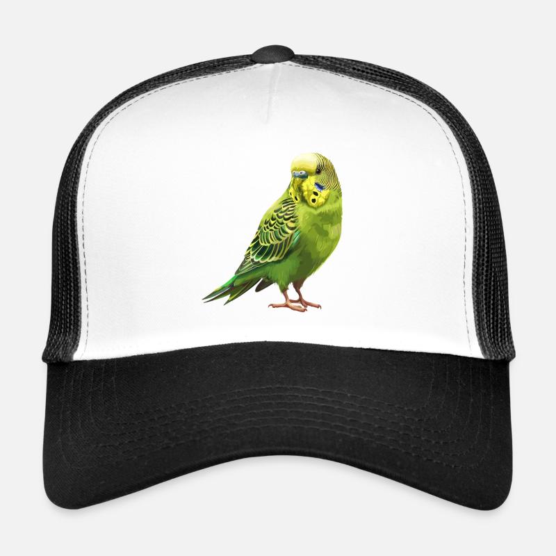 Conception de perruche Joie de vivre Casquette trucker 