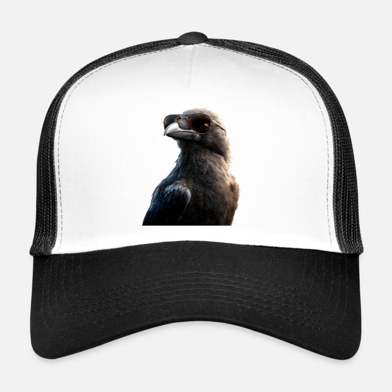 Rabe Krähe Vogel Rabenkrähe Dohle Schwarze Raben Trucker Cap