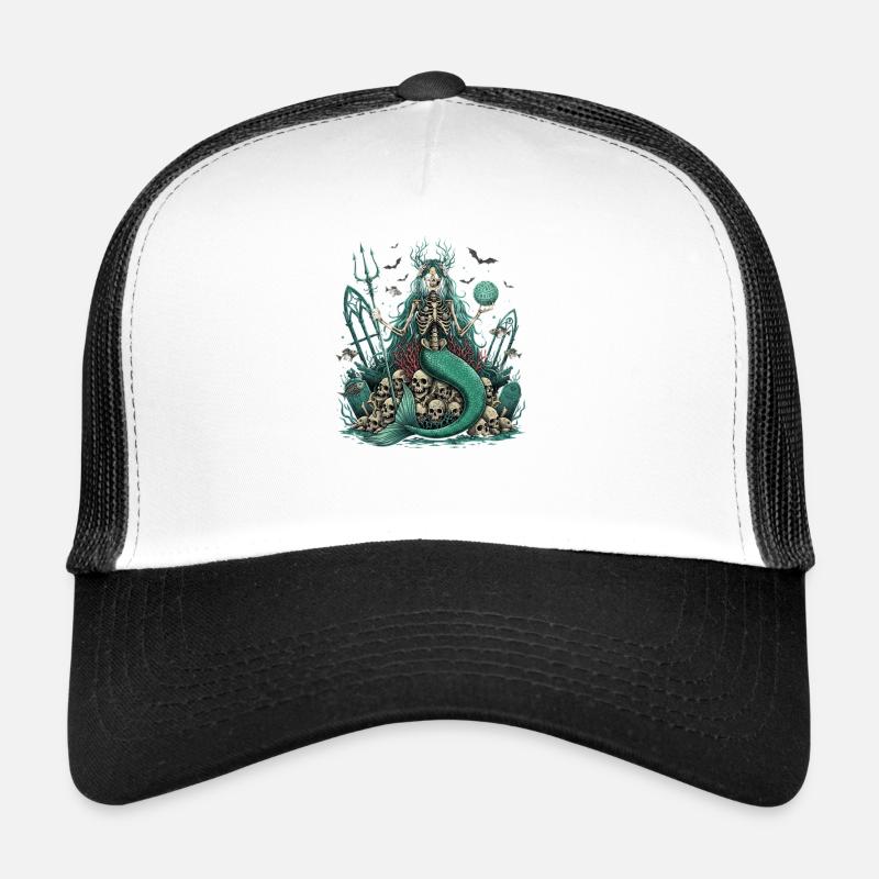 Occult Sea Mage with Skull Trucker Cap