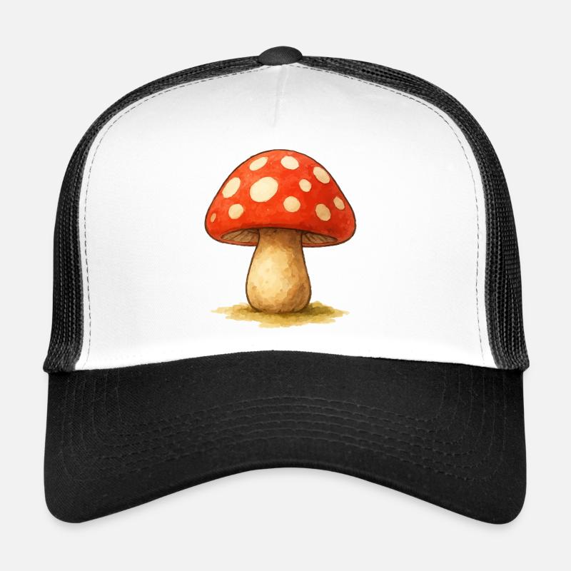 Champignon Bande dessinée Aquarelle Casquette trucker 