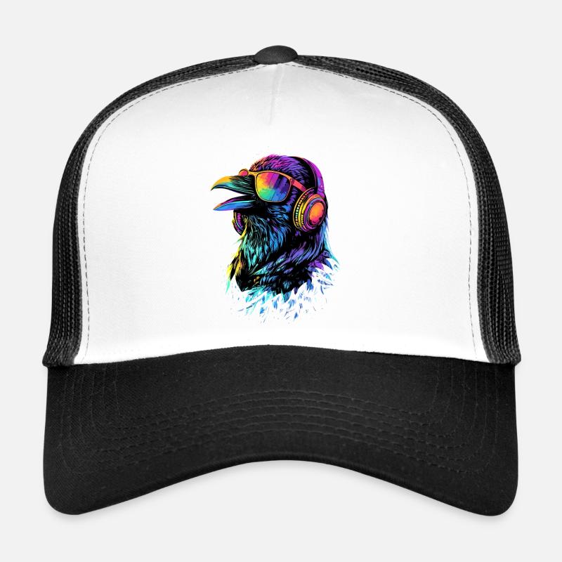 Corbeau, Corbeau, Oiseau, Corbeau Corbeau, Choucas, Corbeau noir Casquette trucker 
