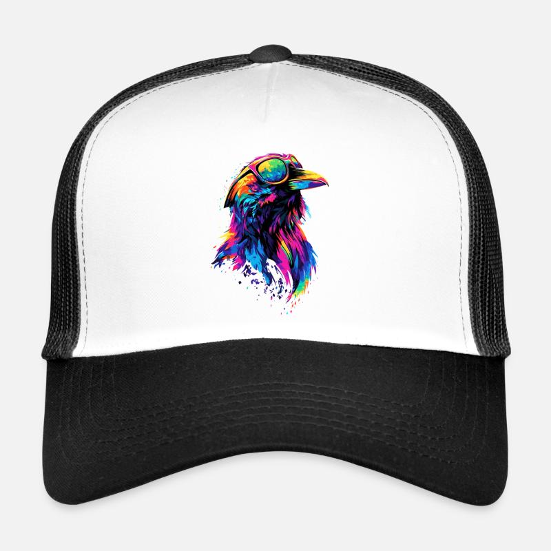 Corbeau, Corbeau, Oiseau, Corbeau Corbeau, Choucas, Corbeau noir Casquette trucker 