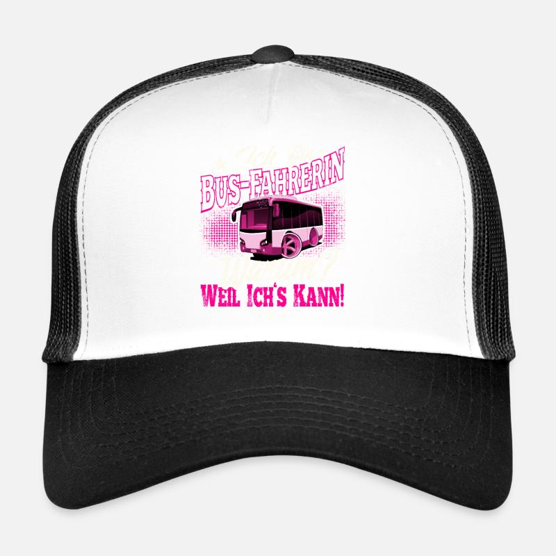 chauffeur de bus - Casquette trucker  - blanc/noir