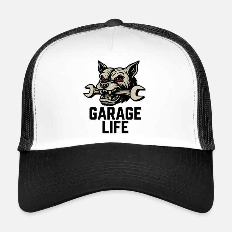 wcieky_pies_z_kluc - Trucker Cap - Weiß/Schwarz