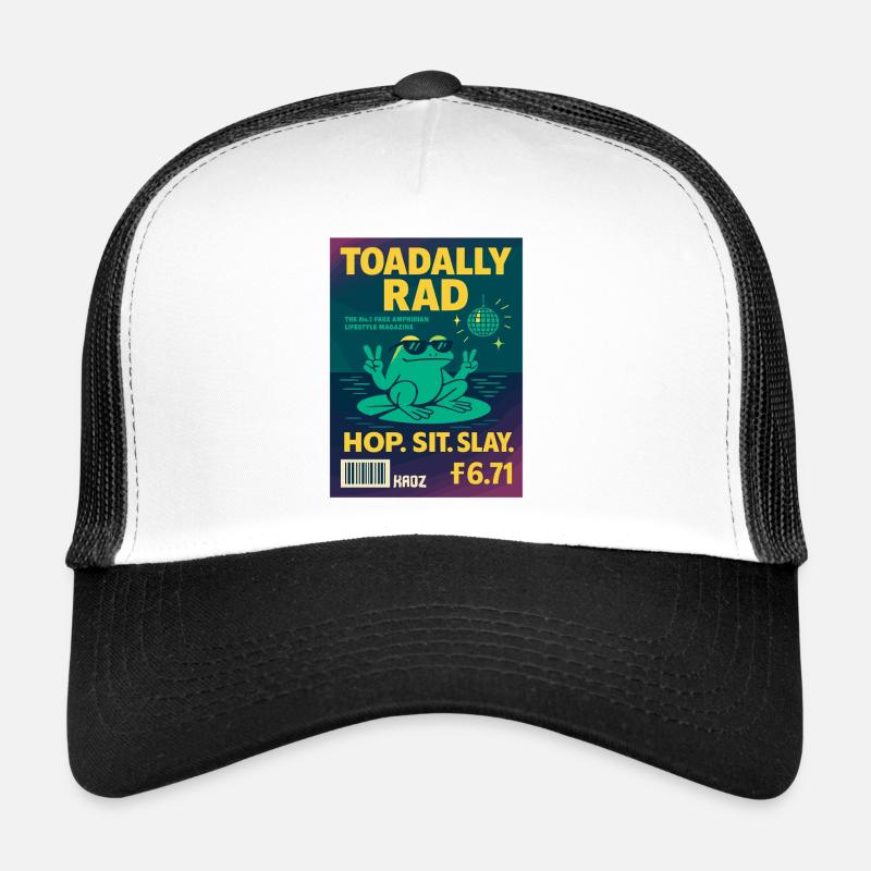 Toadally Rad Disco Frosch Magazin Trucker Cap