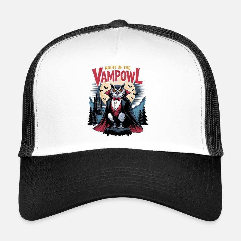 Vampowl Night Motif Vampire Owl Trucker Cap