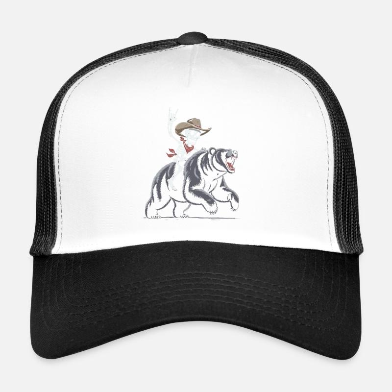 Rodéo de squelette sur ours Casquette trucker 