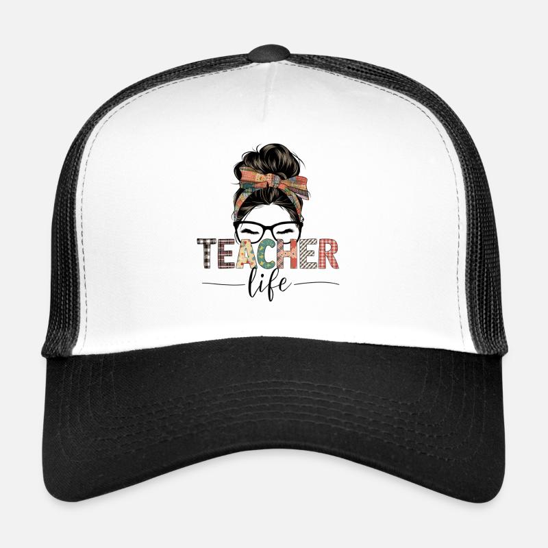 Das Leben in einem bunten Stil lehren Trucker Cap