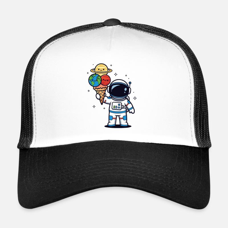 Astronaut Artwork Food Space Humor Trucker Cap