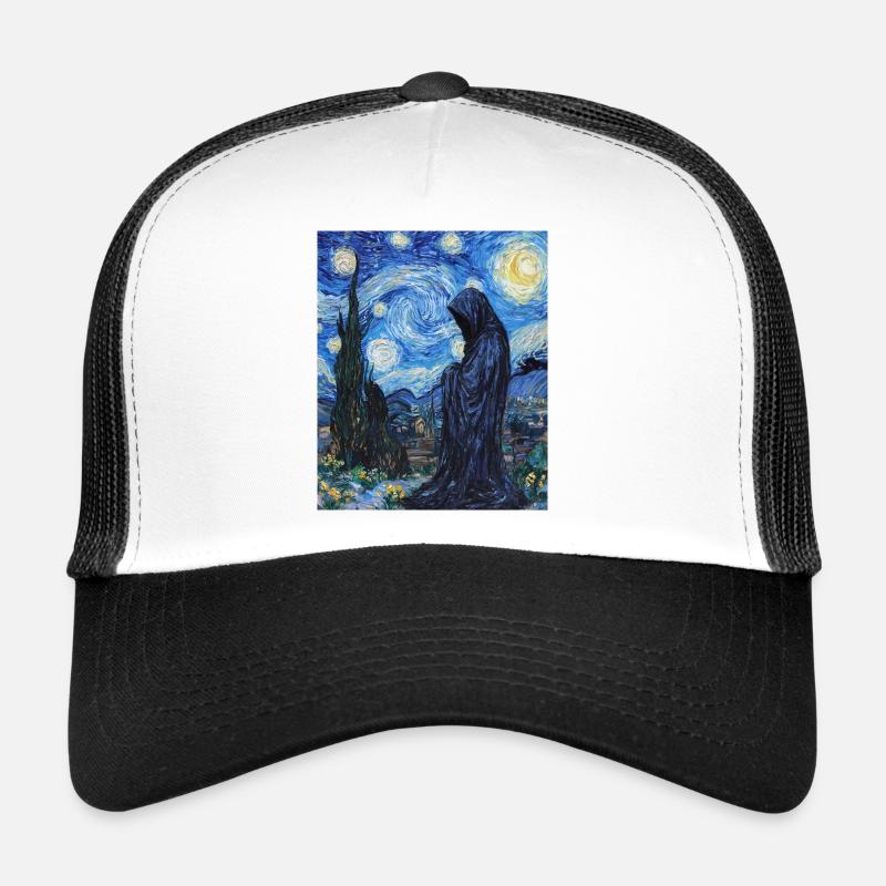Fantôme Van Gogh Style Nuit étoilée Casquette trucker 