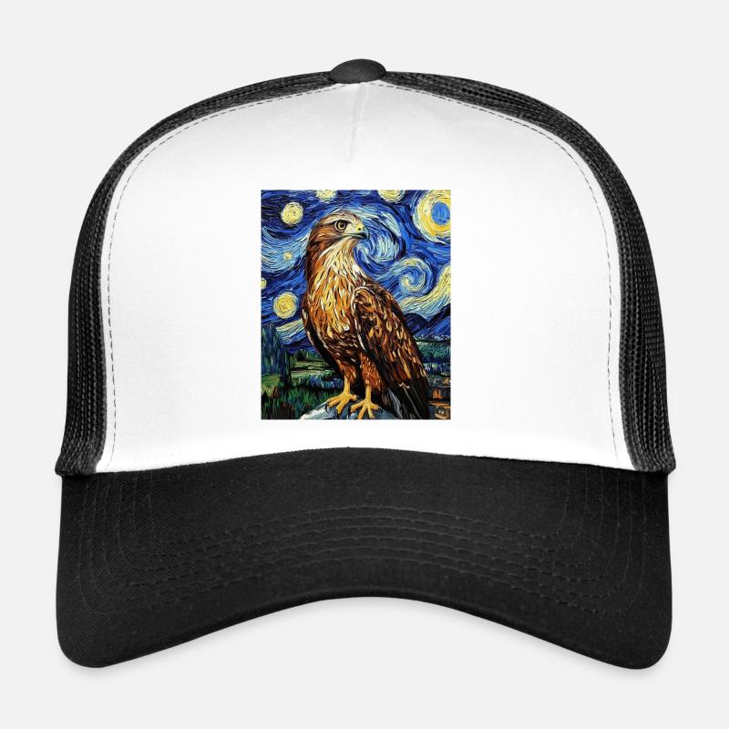 Falke Hawk Van Gogh Style Starry Night Trucker Cap