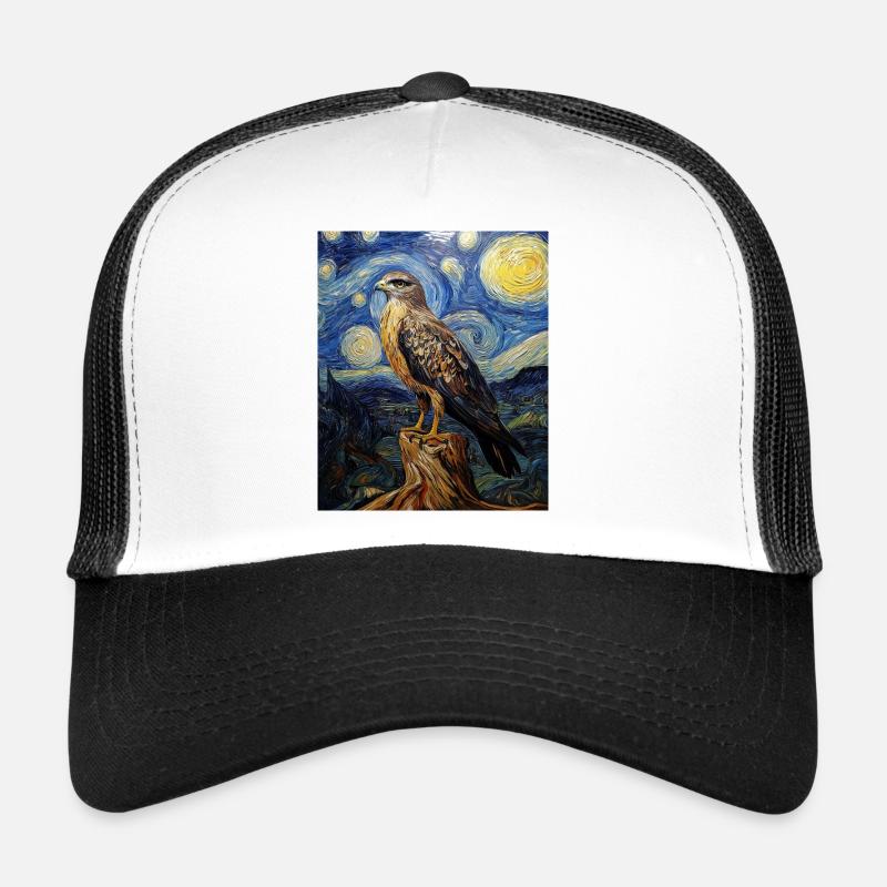 Falke Hawk Van Gogh Style Starry Night Trucker Cap