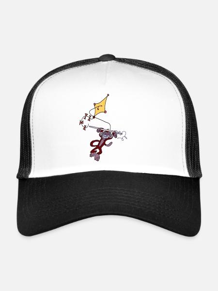 Adventure Monkey - Trucker Cap - white/black - Front