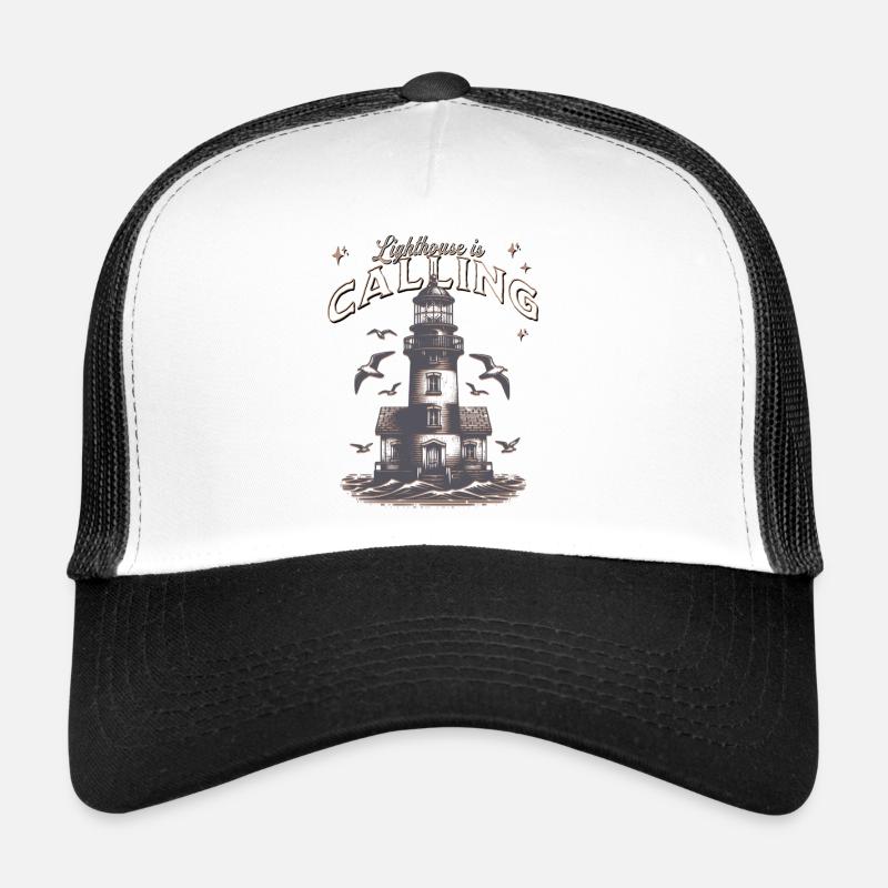 Leuchtturm ruft Küstennächte - Trucker Cap - Weiß/Schwarz