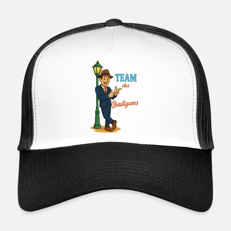 Caricature de l’équipe du marié Casquette trucker 