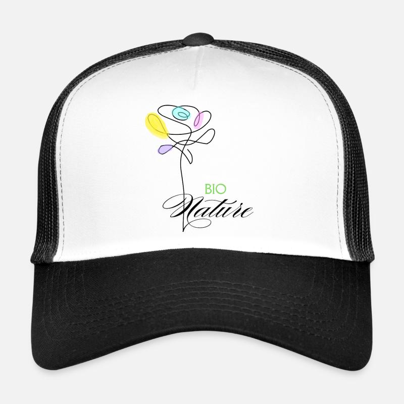 Bunte Bio-Naturblumen Trucker Cap