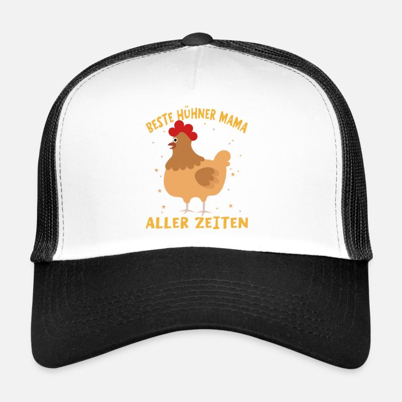 Beste Hühner Mama Aller Zeiten - Trucker Cap - Weiß/Schwarz