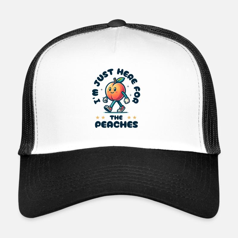Pêche Fruit Amour Je suis juste là pour les pêches Casquette trucker 