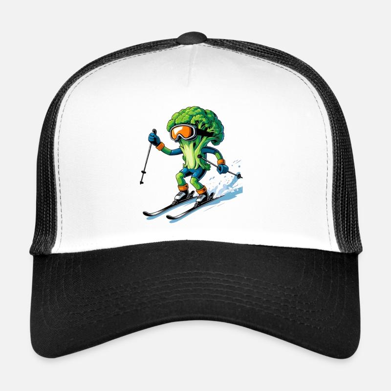 Aventure de ski au brocoli Casquette trucker 