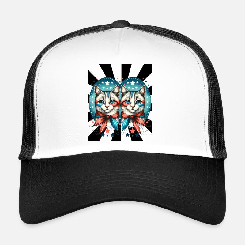 Années 60 Rétro Chats Chat Casquette trucker 