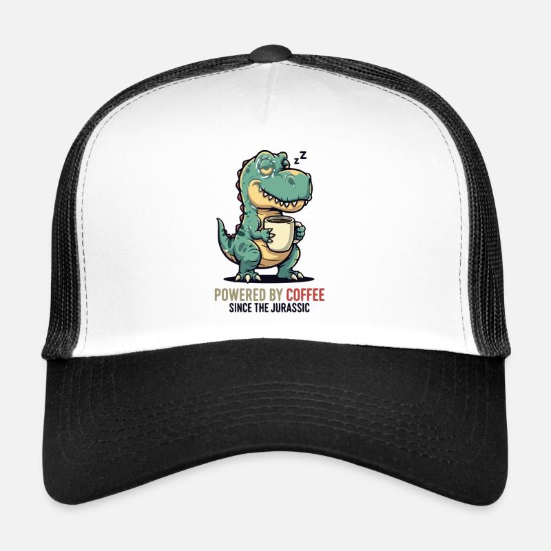 Dino Café Humour Casquette trucker 