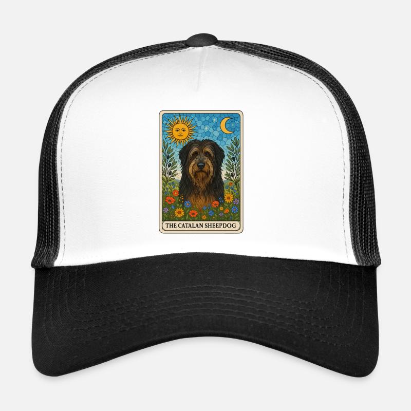 Sun Moon Catalan Sheepdog Trucker Cap