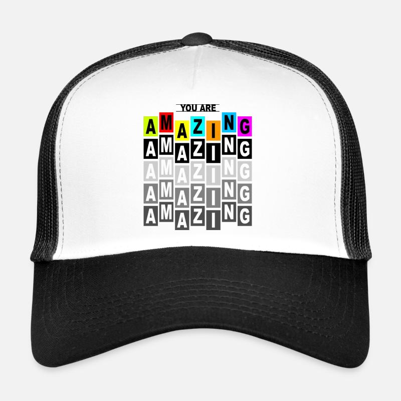 Amazing Pop Art Colorful Blocks - Trucker Cap - white/black