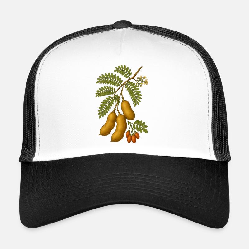 Illustration de pod de tamarin botanique vintage Casquette trucker 