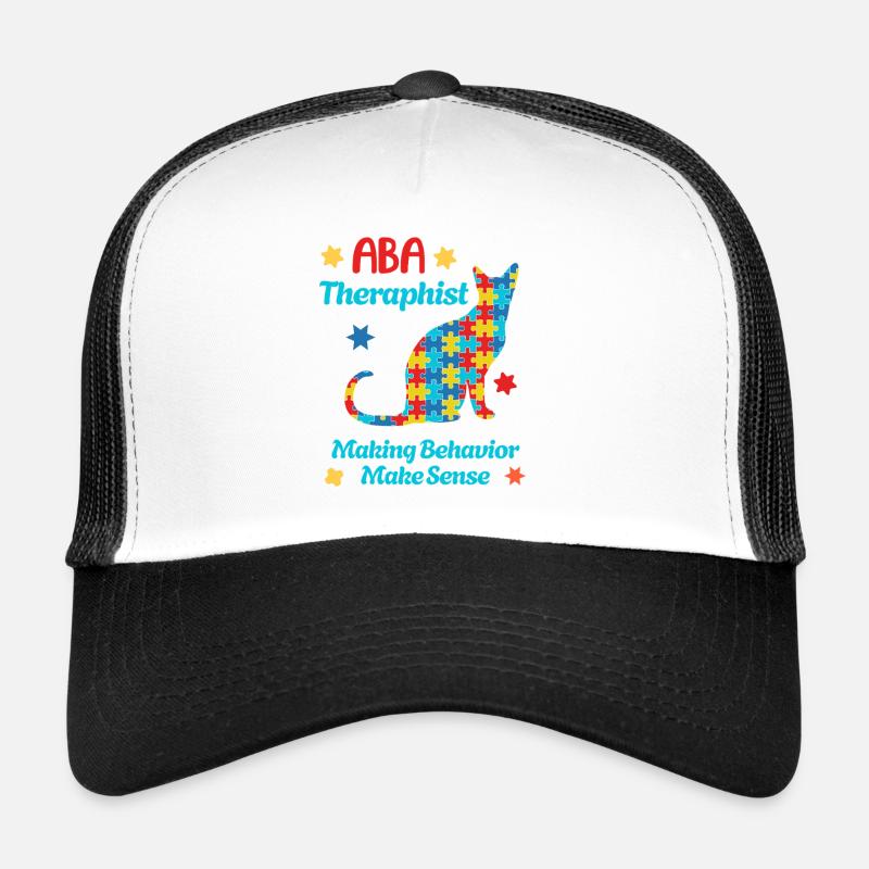 L’équipe de l’autisme : Forts ensemble - Casquette trucker - blanc/noir
