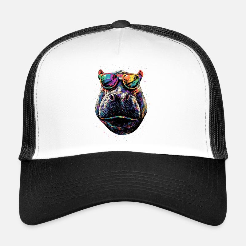 Nilpferd Flusspferd Mama Hippopotamus Cooles Hippo Casquette trucker 